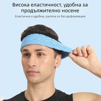 Хавлиена спортна лента за глава, абсорбира пот, дишаща еластична лента за тичане, йога и баскетбол