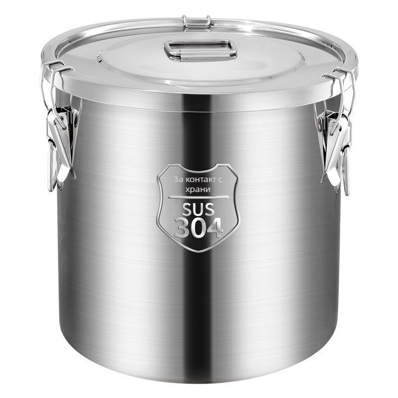 Изключително дебел съд за ориз от неръждаема стомана със запечатване, против насекоми и влага