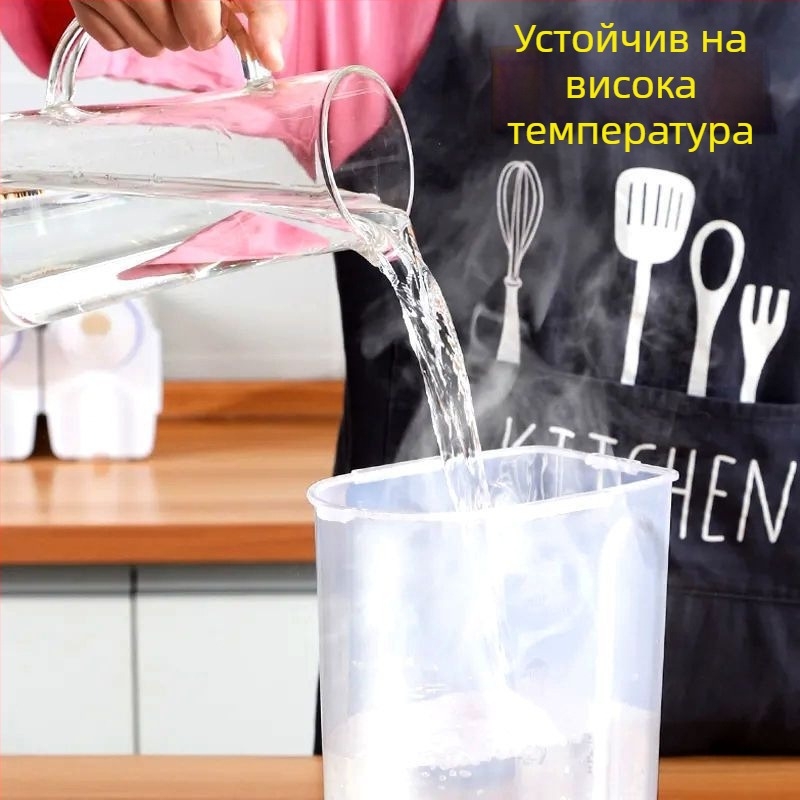 Кухненски съд за зърна, канистра за съхранение 4–5 л, пластмасов контейнер за зърнени култури