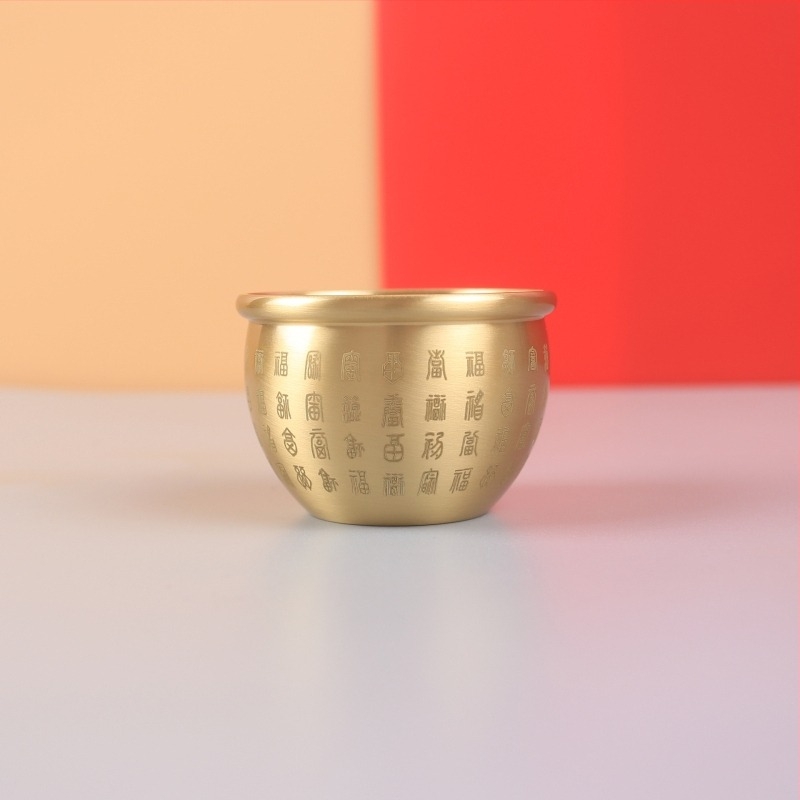 Медна корнукопия Бафу благословии, декоративна фигура и тамянник