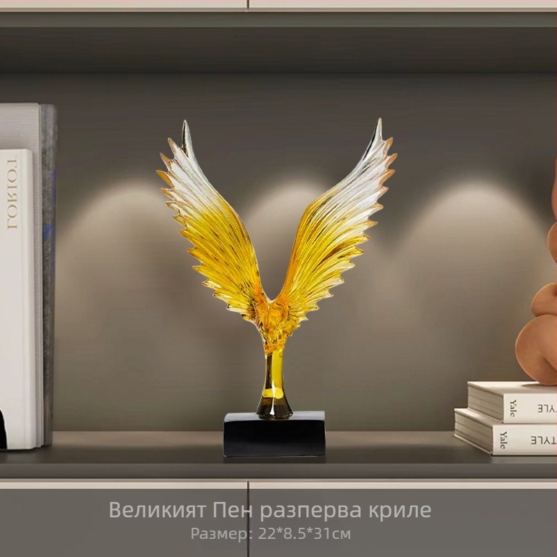 Европейски стил орел-статуя за декорация на телевизионен шкаф и бюро, смолена фигура