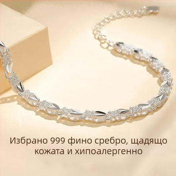 Гривна с четирилистна детелина за жени, пасторален стил, елегантен дизайн