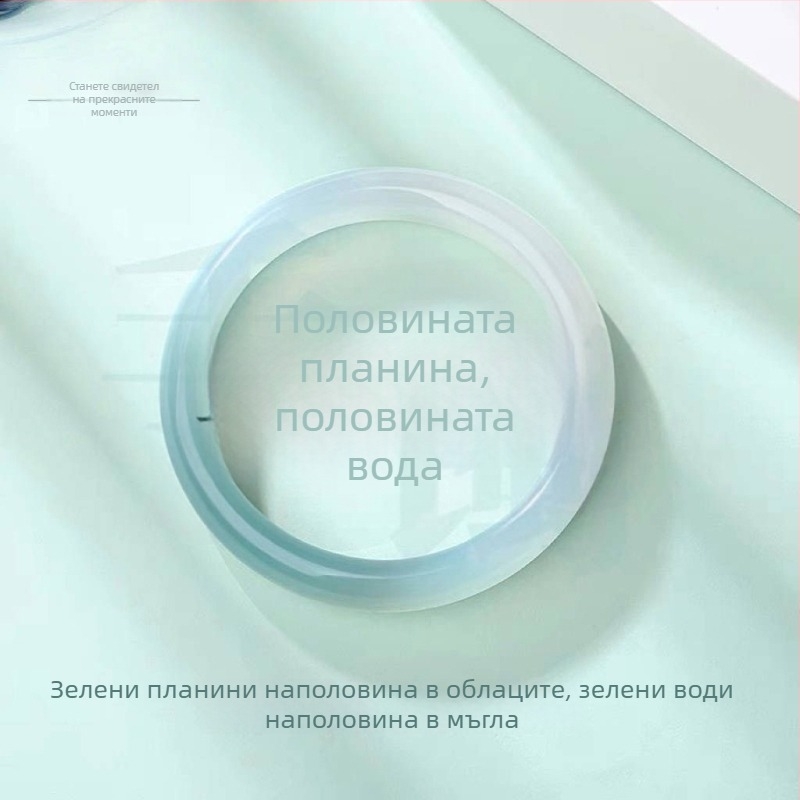 Нефритена гривна с широка лента, дизайн полугорски-полуводен пейзаж, дамска, нов китайски стил, елегантни бижута за фестивал Циси