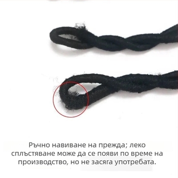 Черни ластички за коса, класически модел, ръчно преплетени, аксесоари за коса
