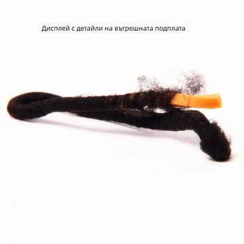 Черни ластички за коса, класически модел, ръчно преплетени, аксесоари за коса