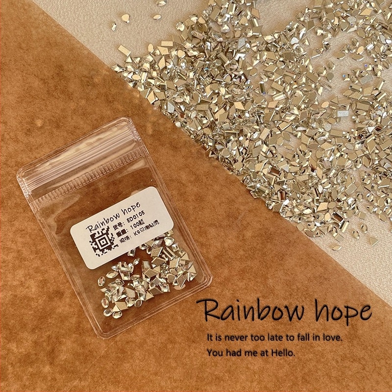 Huazi вдъхновени K9 кристали с плоско дъно, инвертиран ръб, Pure Desire стил, искряща смес от дизайни за нокти, DIY аксесоари за маникюр