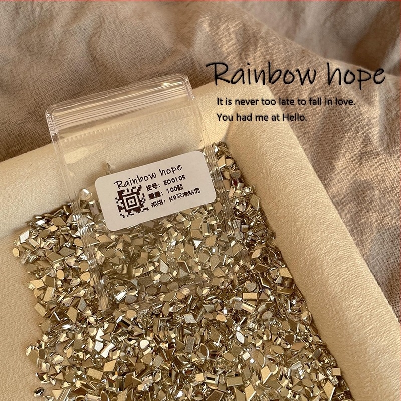 Huazi вдъхновени K9 кристали с плоско дъно, инвертиран ръб, Pure Desire стил, искряща смес от дизайни за нокти, DIY аксесоари за маникюр