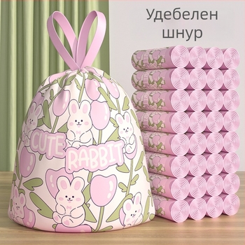 Торби за боклук с връзки, за домашно използване, преносими и удебелени, големи кухненски за общежития