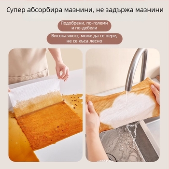 Еднократни кухненски кърпи за мокро и сухо почистване, попиват вода и са устойчиви на мазнини