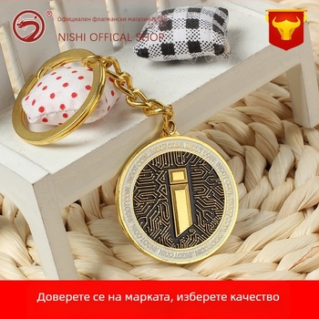 Метален ключодържател от цинкова сплав, персонализиран карикатурен дизайн, цветно емайлово покритие, паметна висулка
