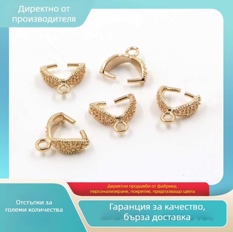 DIY лит медни бижута аксесоари, висулка 9×9 мм с декоративен модел тиквено семе, етно стил