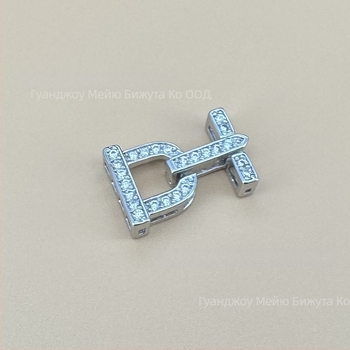 Ретро закопчалка за гривна/гердан с много редове zirconia, 18K позлатена медна основа, DIY аксесоар за завършване