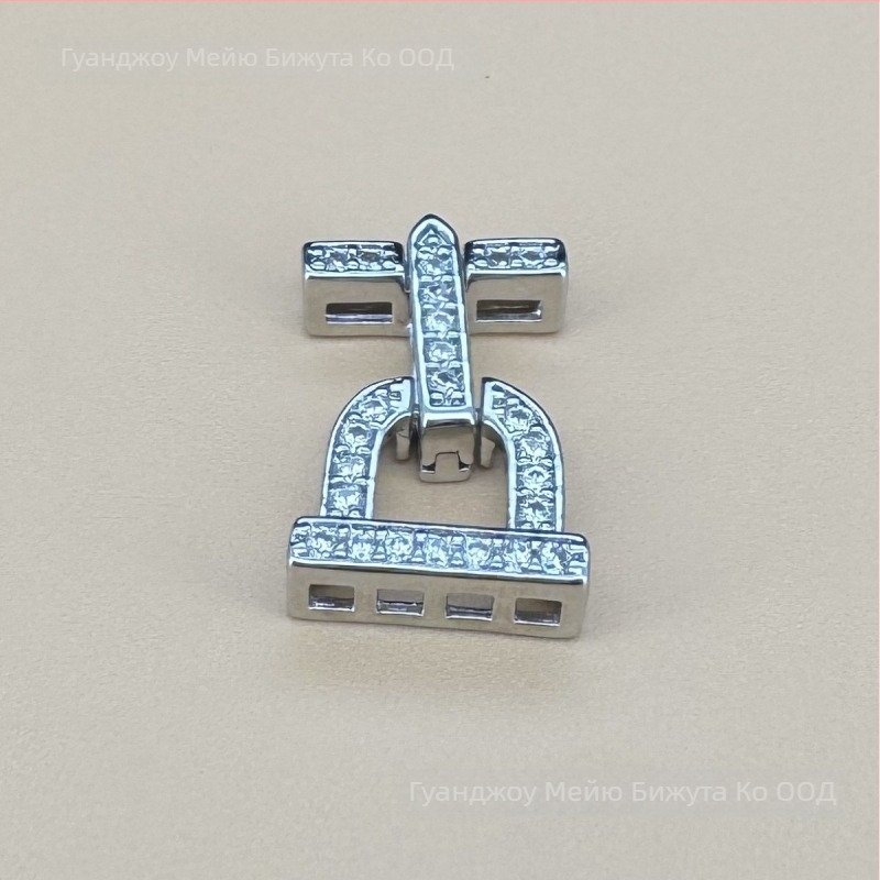 Ретро закопчалка за гривна/гердан с много редове zirconia, 18K позлатена медна основа, DIY аксесоар за завършване
