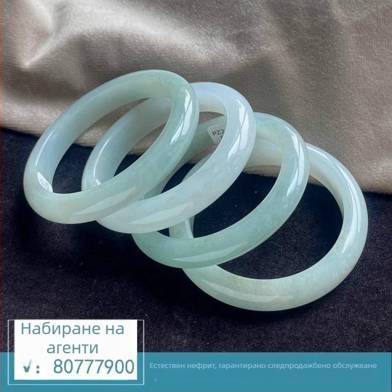 Жадеитова гривна, естествена A-класа, със сертификат