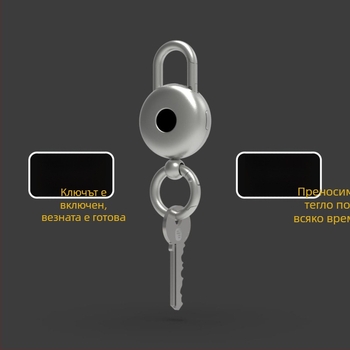 Изцяло метален ключодържател електронен часовник с колан за талия, многофункционален