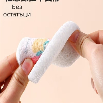 Компресирана гъба за съдове от дървесна пулпа и памук, абсорбираща и издръжлива
