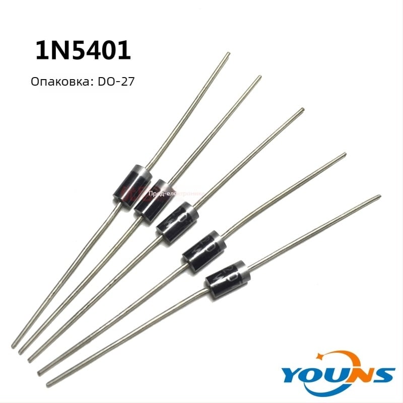 MIC GW диода за изправяне 1N5401, 3A, 100V, DO-27, за LED захранване