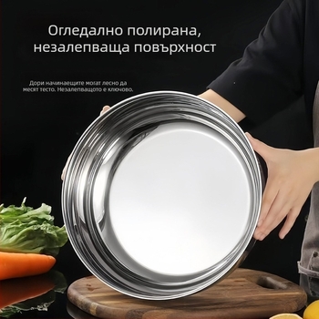 Неръждаема стомана кухненско корито с увеличена вместимост и удебелен дъно, многофункционално за месене на тесто и измиване на зеленчуци