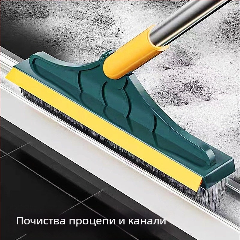 Четка за почистване на тоалетната и фуги с твърди четина, двупосочна за баня и плочки
