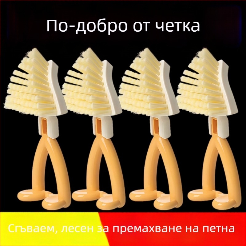 Четка за пукнатини, триъгълна четка, събираема кухненска дренажна кошничка, чистач за канали на котлон и банята