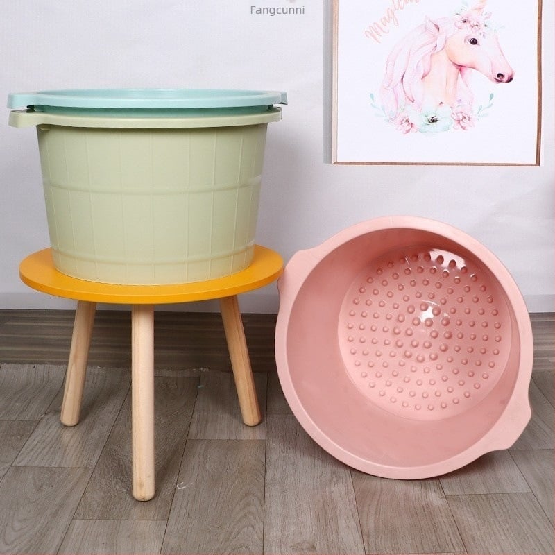 Нов басейн за крака с топъл подхранващ масаж — изолиран, дебел и голям басейн за крака