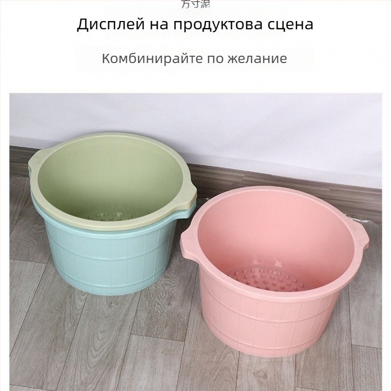 Нов басейн за крака с топъл подхранващ масаж — изолиран, дебел и голям басейн за крака