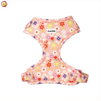 Печатен водоустойчив плат за кучета: повод, I-образен презрамник за гръдно-гръбно използване и нашийник — шестчастов комплект, персонализируем