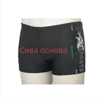 TR2036 – Мъжки плувни боксерки, плюс размер, едноцветни найлонови