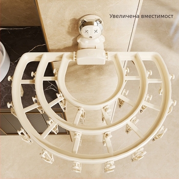 Сушилник за чорапи с вакуумна чашка и множество щипки