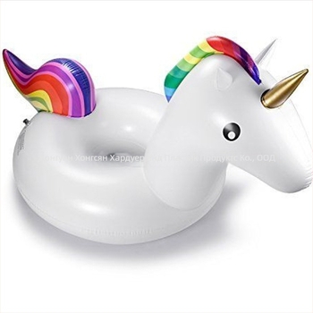 Надуваем плувен пръстен с мотиви диня, ягоди и лимон, удебелен PVC 0,25 мм, седалков пръстен за плуване