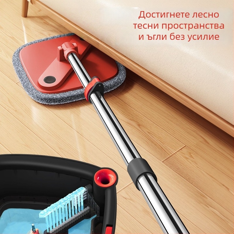 Домашен комплект плосък моп с квадратна глава, без ръчно измиване, лесно почистване