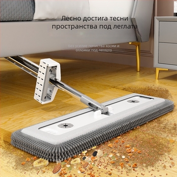 42 см Chenille заменящ плат за плосък моп – за дървени подове, мокро и сухо почистване, голям размер