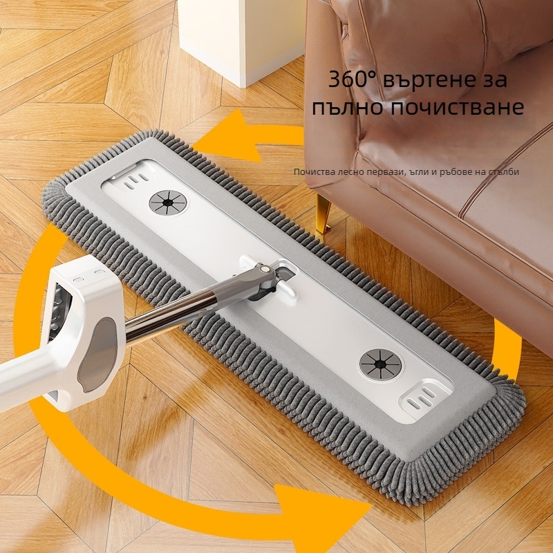 42 см Chenille заменящ плат за плосък моп – за дървени подове, мокро и сухо почистване, голям размер