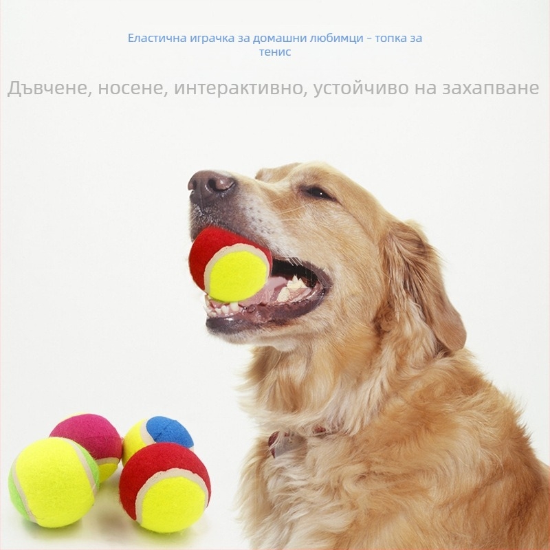 Издръжлива гумена тенис топка за кучета