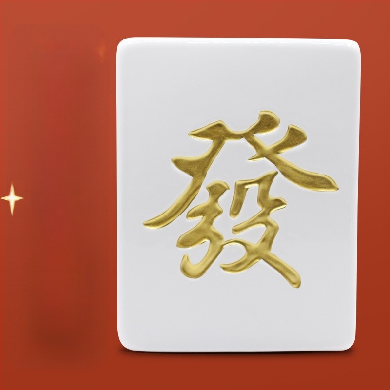 Керамична касичка с мотив Mahjong, голяма монетна касичка за дом, декорация и подарък за рожден ден