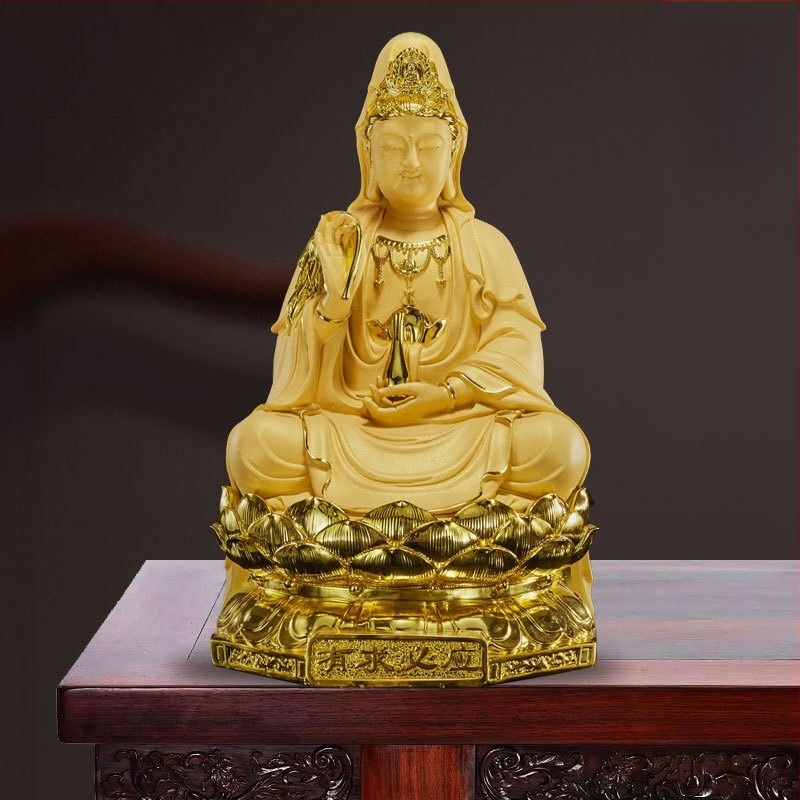 Guanyin статуя от смола, китайски стил, домашен декор, подходяща за нов дом и откриване на магазин
