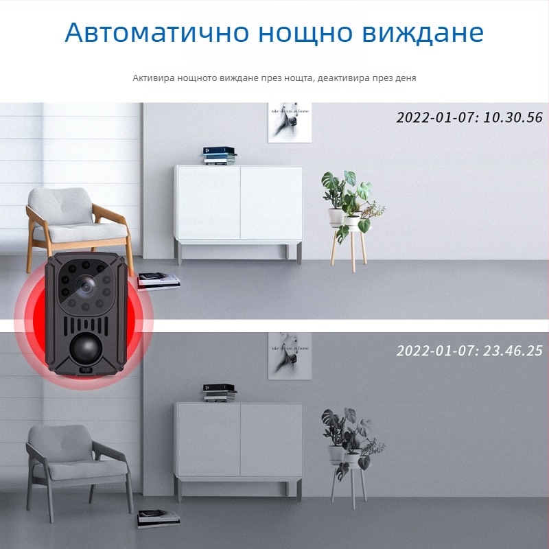 MD31PIR клип-камера HD, 11 часа работа, инфрачервено нощно виждане, детекция на движение, запис за спорт на открито