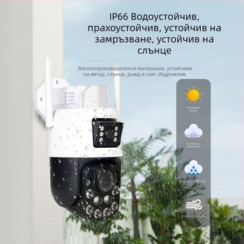 Безжична външна охранителна камера с 88x оптично увеличение, проследяване на човек и HD качество