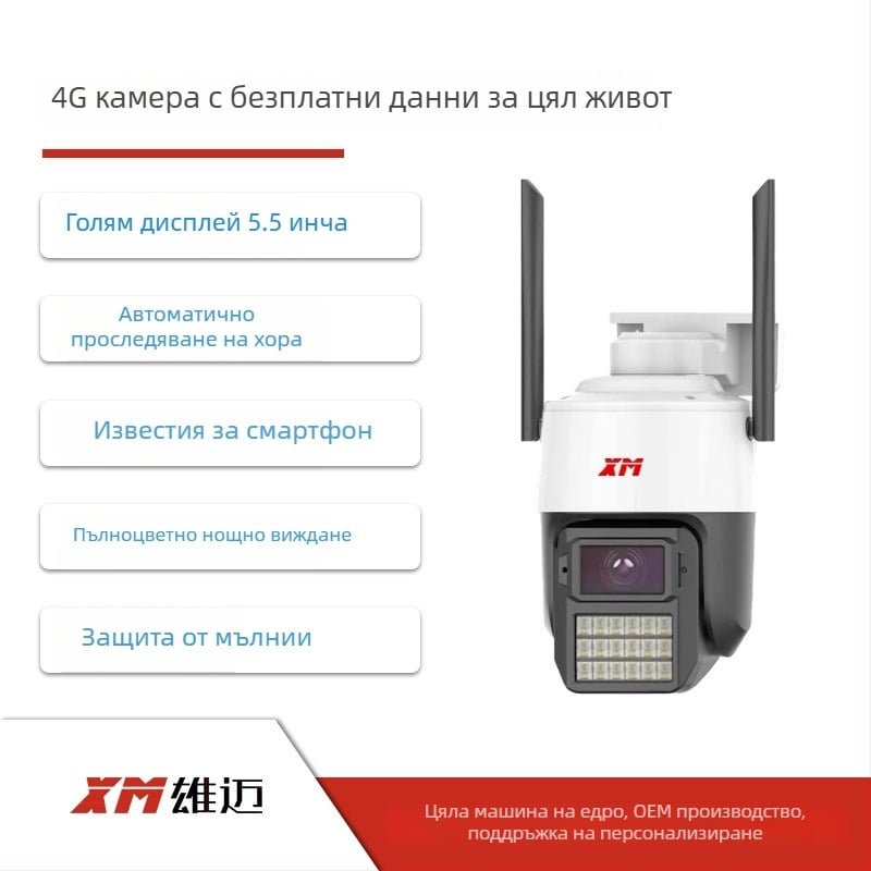 Xiongmai 4G камера без данни — без електричество и без интернет, през целия живот без данни