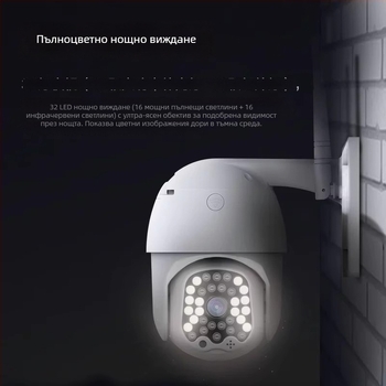 Външна камера за видеонаблюдение с 360° обзор, водоустойчива, 4G безжична, дистанционно управление чрез мобилен телефон, нощно виждане