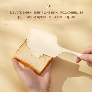 Японски стил силиконова шпатула за крем, четка за масло и вградена шпатула; хранителен клас, устойчива на високи температури за печене.