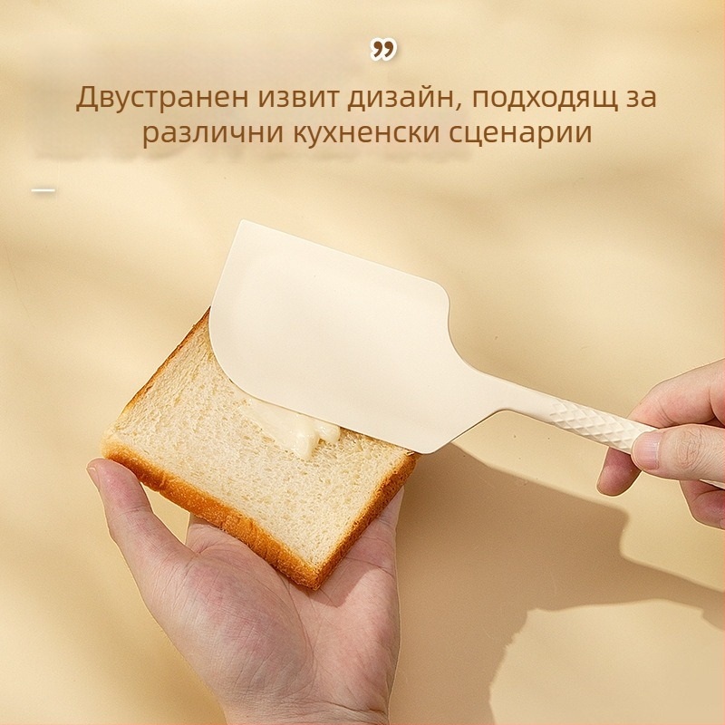 Японски стил силиконова шпатула за крем, четка за масло и вградена шпатула; хранителен клас, устойчива на високи температури за печене.
