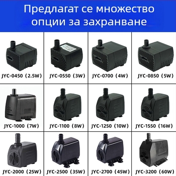 Многофункционална мини потапяема помпа за аквариум с филтрация и фонтан, тиха работа