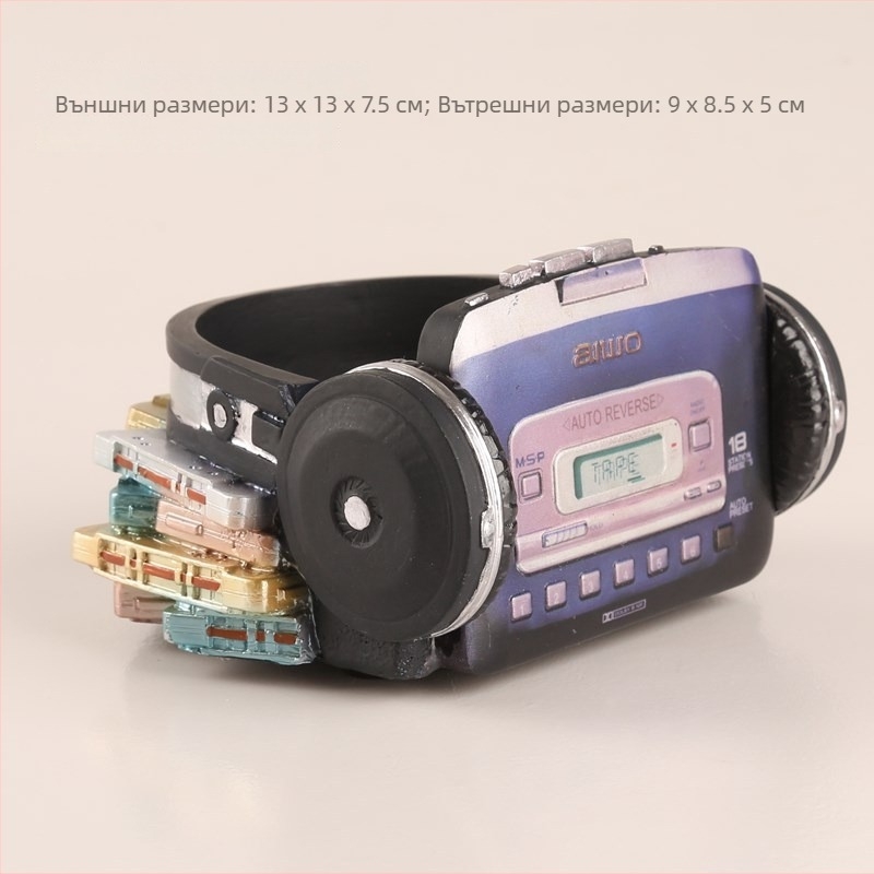 Walkman-стил украса за дома, мултифункционална поставка за саксия, изработена от смола