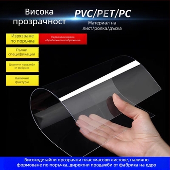Прозрачен PVC пластмасов лист, PET твърд филм, защитно фолио за фоторамка, PC/PET тънък лист, висока прозрачност