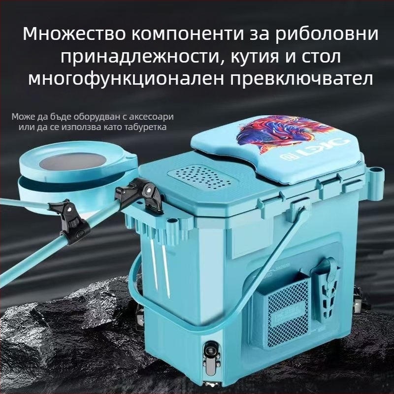 Задебелена мини риболовна кофа – преносима кофа за живи риби, еднослойна