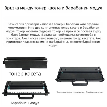Тонер касета и прахообразен бункер за Lenovo M200DW/M260DW лазерни принтери