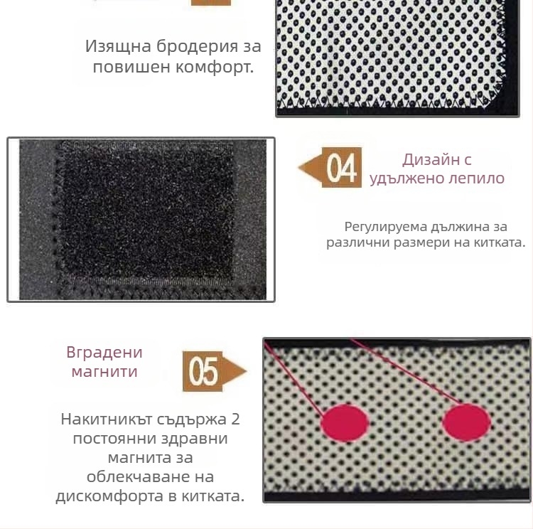 Heng Ran бандаж за китката със самонагряваща технология, топлинна компресия и магнитотерапия за спортни травми
