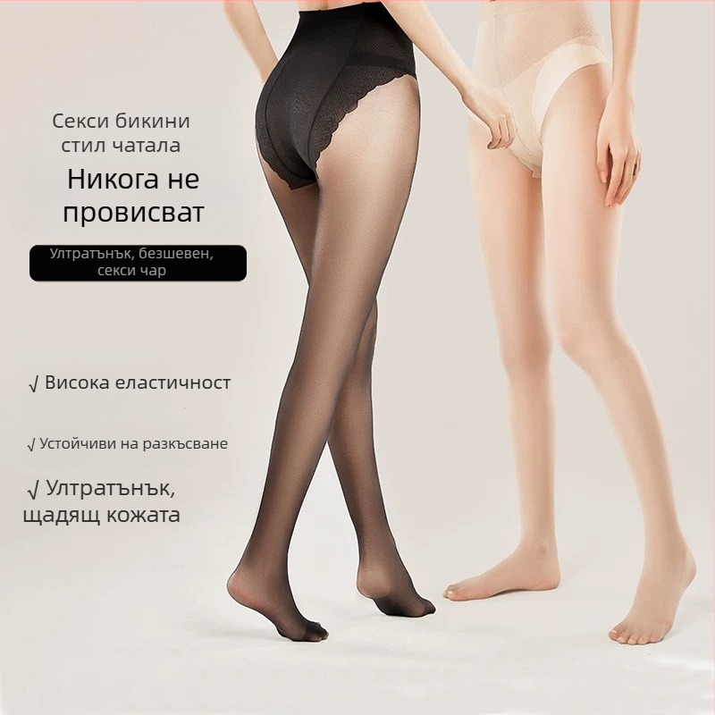 Пролетно-лятни колготки Mobi Velvet, ултра тънки, с бикини кройка, ефект голи крака, анти-закачане, секси стил