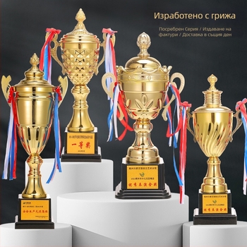 Метален трофей и медал за състезания по таекуон-до, бягане, футбол и баскетбол – спортна награда